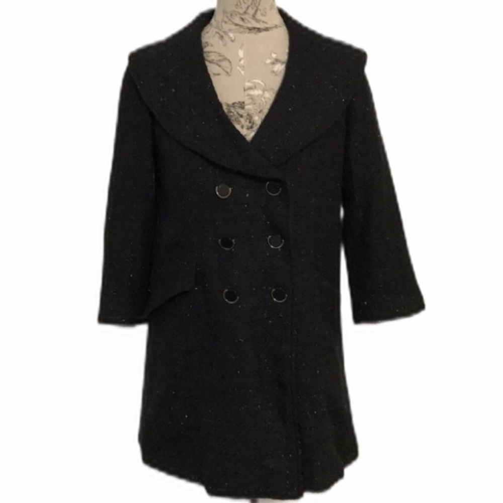 Anthropologie Tulle Black Coat S
